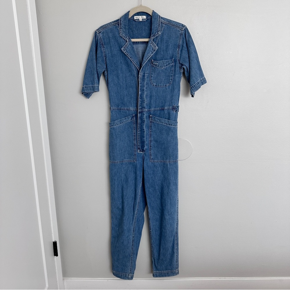 ✨SALE✨ Alex Mill Standard Short Sleeve Jumpsuit in Denim